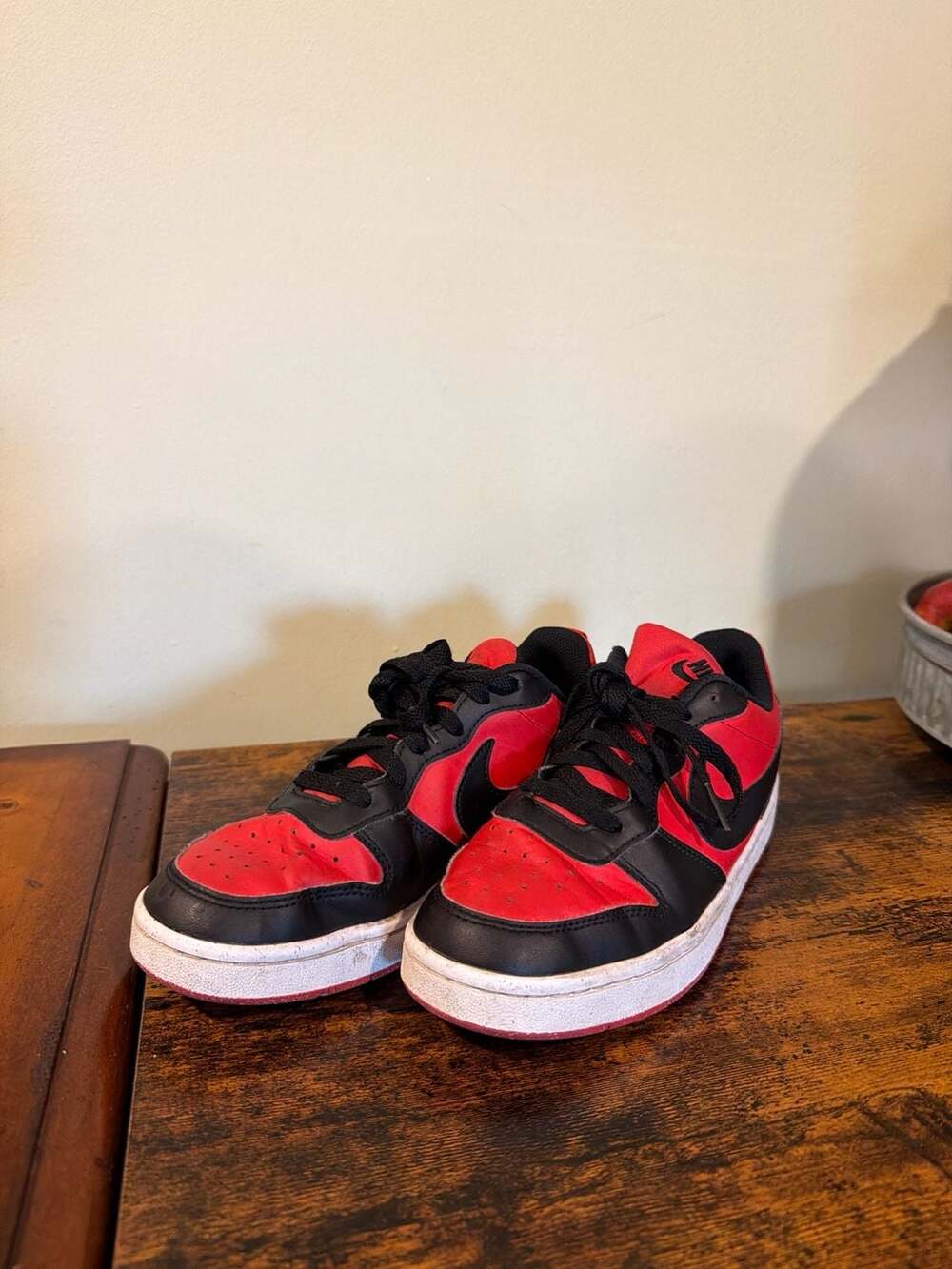 Nike Court Borough Low Recraft GS University Red Black DV5456-600